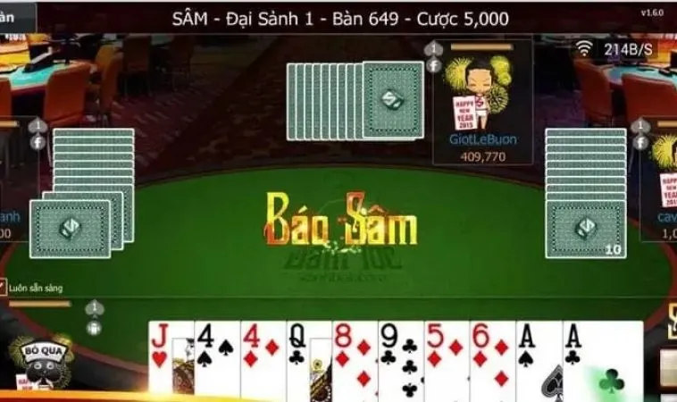 Tham Gia Sâm Lốc Nhà Cái OPPA888: Bí Quyết Chơi Thắng Đỉnh Cao 2 Giao diện chơi Sâm Lốc nhà cái OPPA888